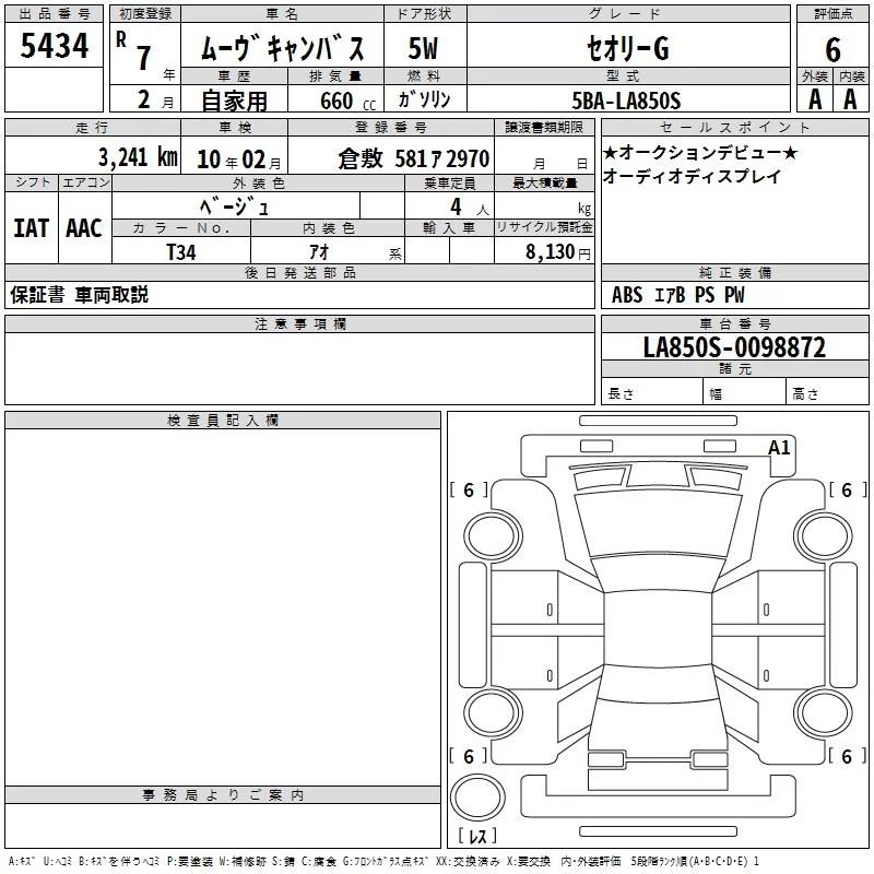 Daihatsu Move Canbus LA850S 2025